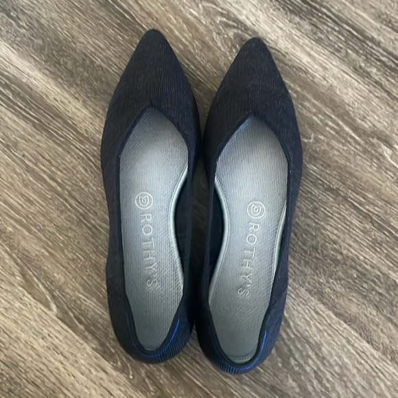 Rothy’s The Point Flats Women’s Size 8.5 Shoes Wool Sustainable Classic Black - Picture 5 of 7